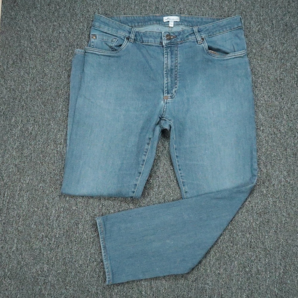 Peter Millar Jeans Mens 34x28 Blue Straight 5 Pocket Pilot Mill *